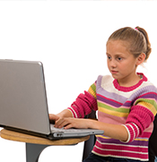 girl on computer