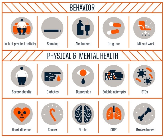 Infographic on Behavior and Physical and Mental Health