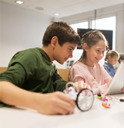 Students doing a science project