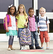 Kindergarten students first day