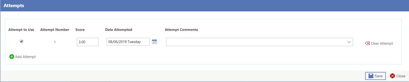 Assignment attemps