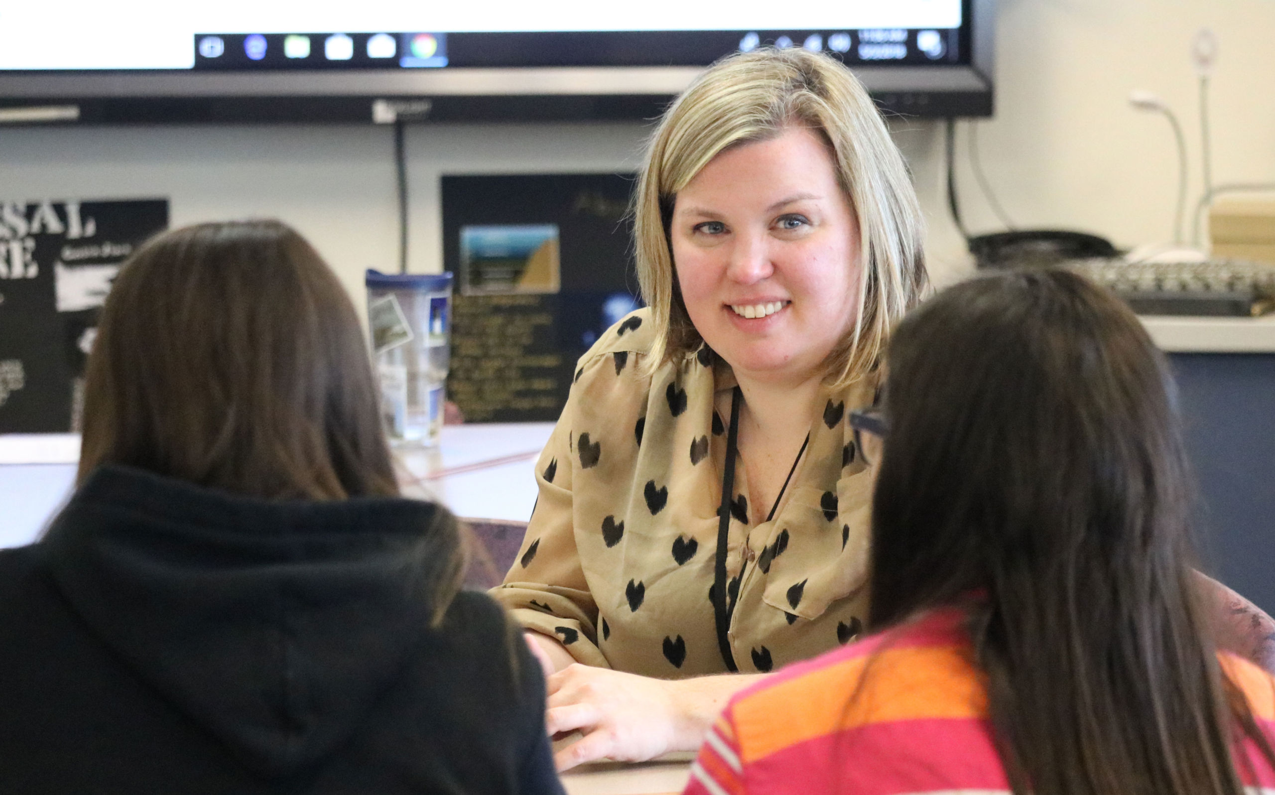 Erin Wood with Students