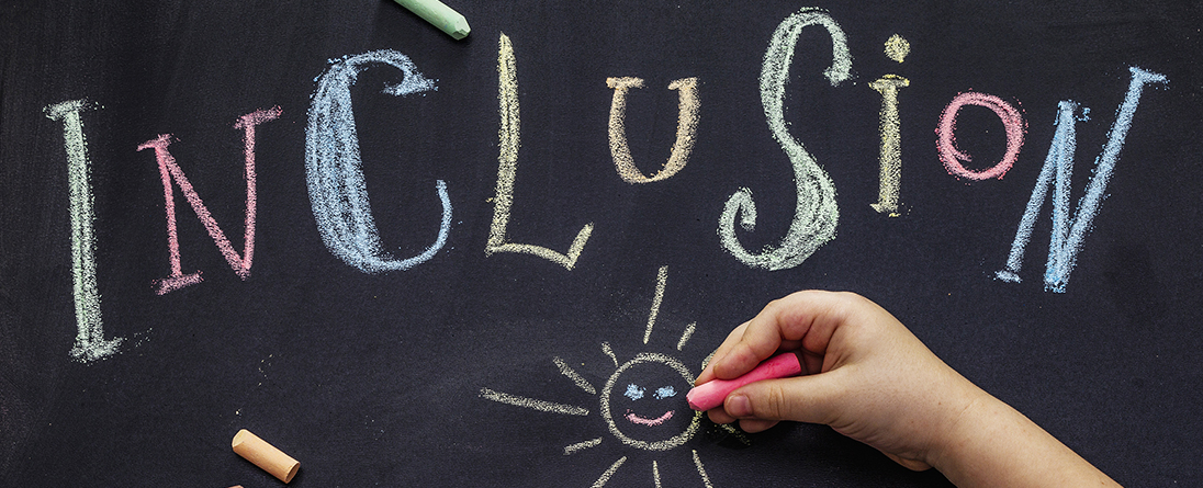 Ed Talks Inclusion writing on chalkboard