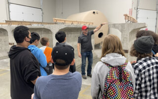 IMG_4912 Students listen to a speaker at the carpenter's institute